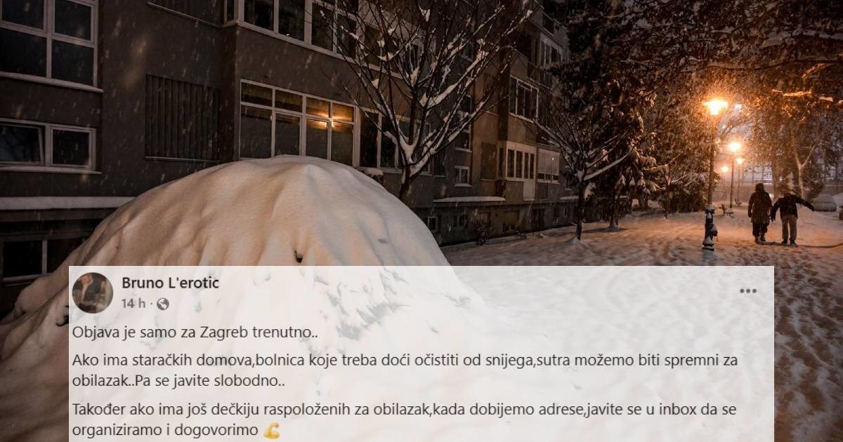 Hrvat pokrenuo akciju pomoći čišćenja snijega u Zagrebu: "Grad je u očajnom stanju"