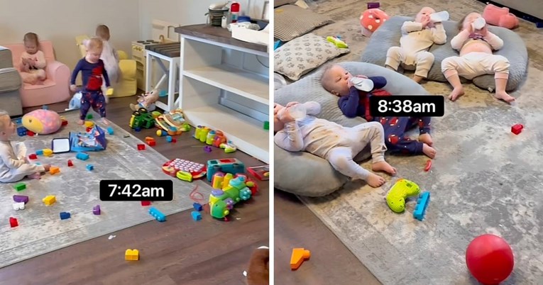 Mama četvorki otkrila kako izgleda svako jutro u njihovoj igraonici