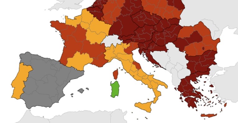 Objavljena nova korona-karta, Hrvatska tamnocrvena. Evo kako je u ostatku Europe