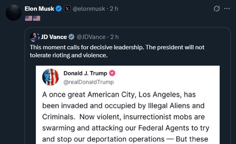 Elon Musk dijeli Trumpove objave