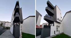 FOTO Uska zgrada na zagrebačkoj Trešnjevci privlači pažnju svojim izgledom