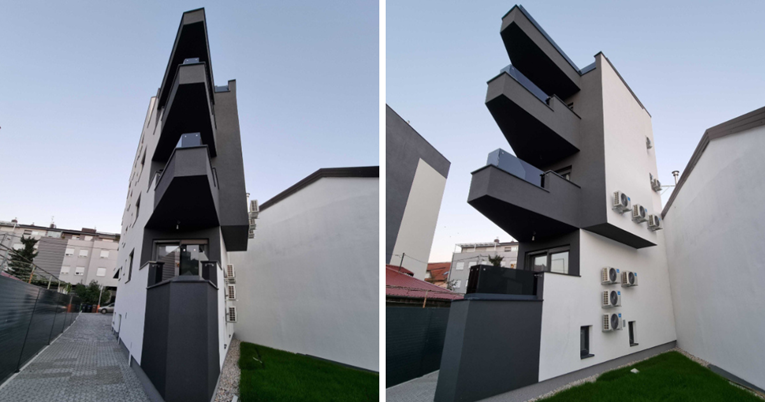 FOTO Uska zgrada na zagrebačkoj Trešnjevci privlači pažnju svojim izgledom