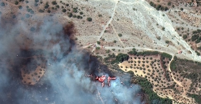 FOTO Satelitske snimke pokazuju pustoš nastalu zbog požara u Grčkoj