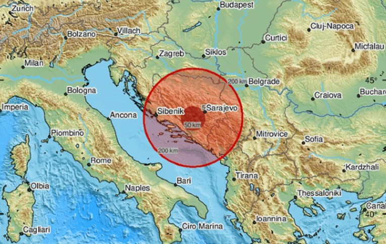 Potres magnitude 3.4 po Richteru u Hercegovini, osjetio se u Dalmaciji