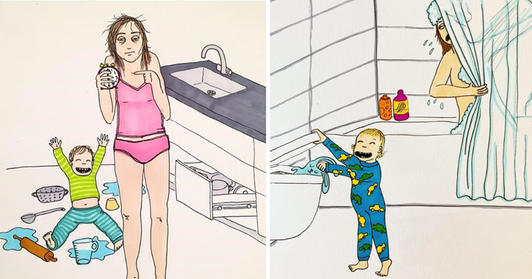 Mama objavljuje urnebesne ilustracije koje savršeno opisuju život s djecom