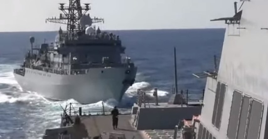 Snimljen incident na Bliskom istoku: Ruski vojni brod jurio prema američkom