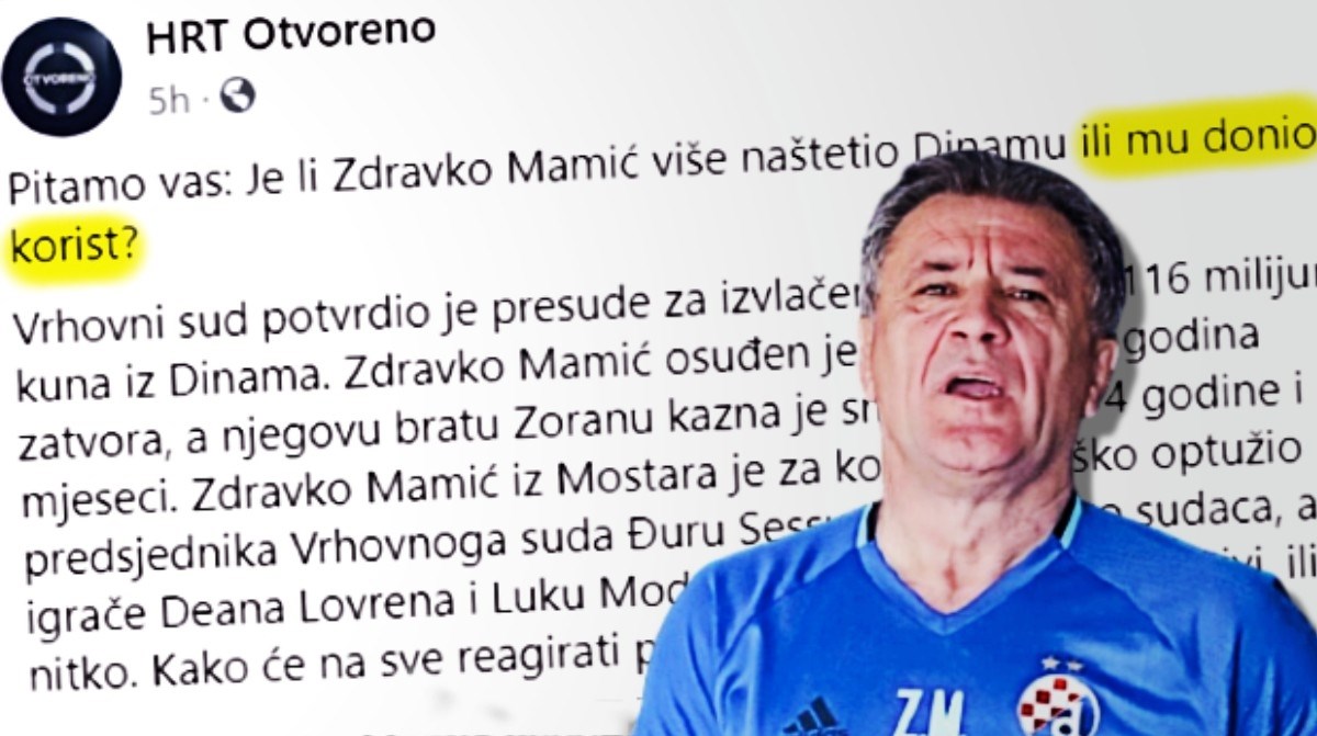 HRT ima suludo pitanje o Mamiću, njegove protivnike zvali tek nakon bijesne reakcije