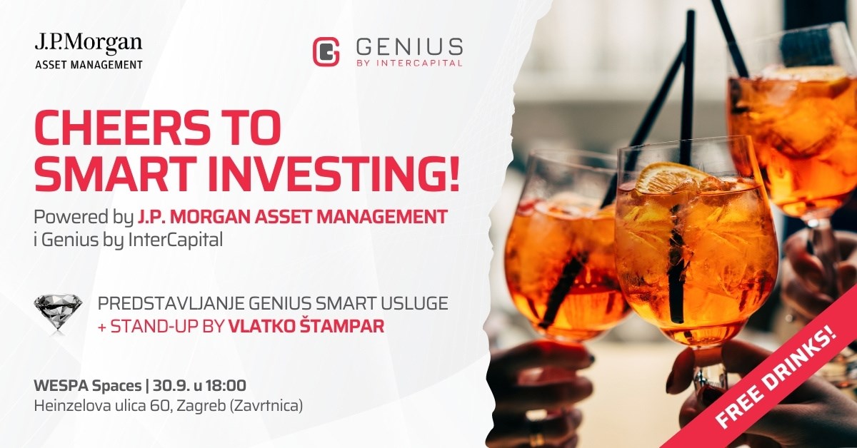Osigurajte ulaznicu za “Cheers to SMART investing” večer uz J.P. Morgan i Genius