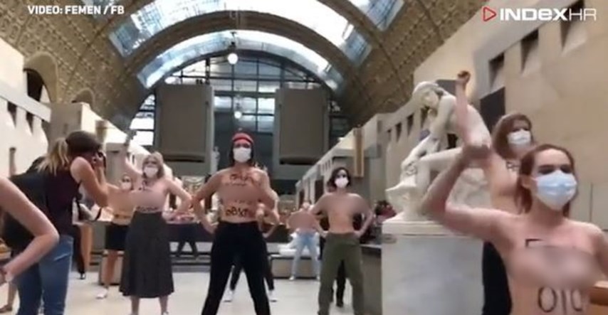 VIDEO Cure u pariškom muzeju prosvjedovale u toplesu: "Moje grudi nisu sramotne"