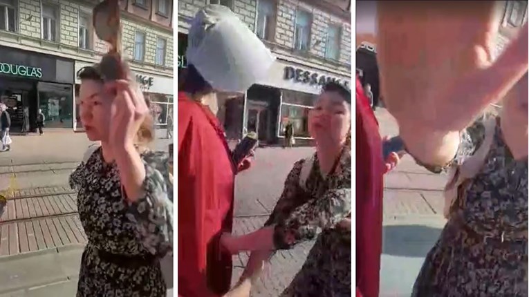 Nova snimka: Ovako su žene napale prosvjednicu protiv klečavaca dok je stizala na Trg