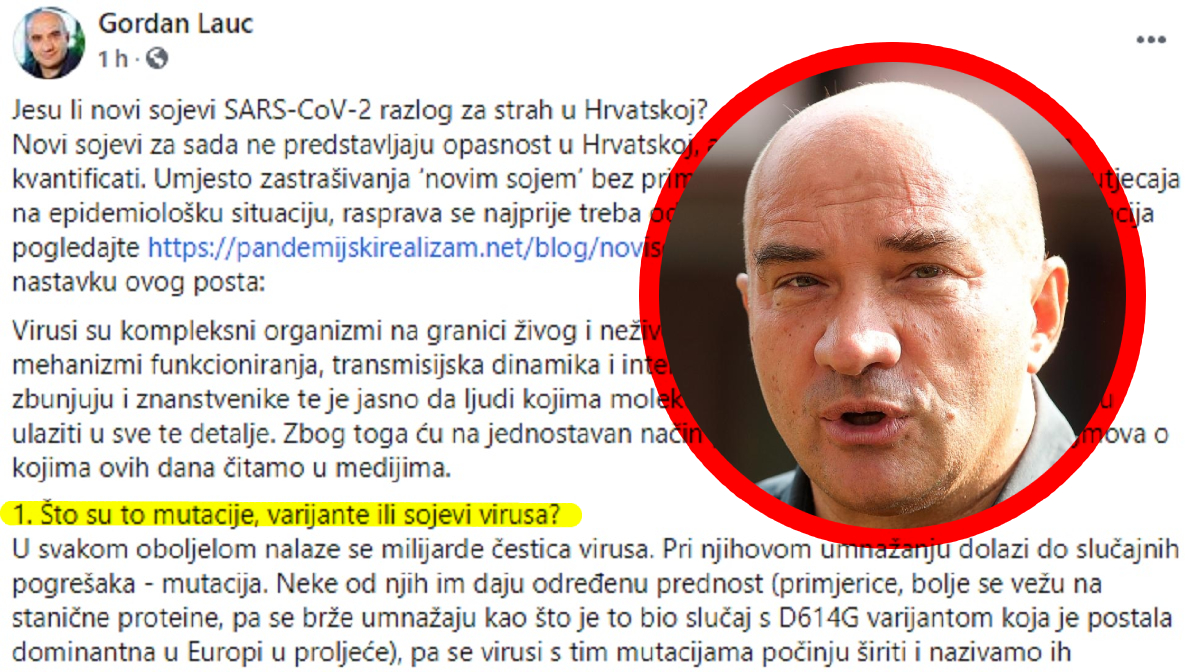Lauc objavio veliki status o novim sojevima: "Jesu li razlog za strah?"