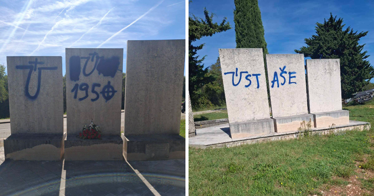 Partizanski spomenik u Istri išaran ustaškim simbolima