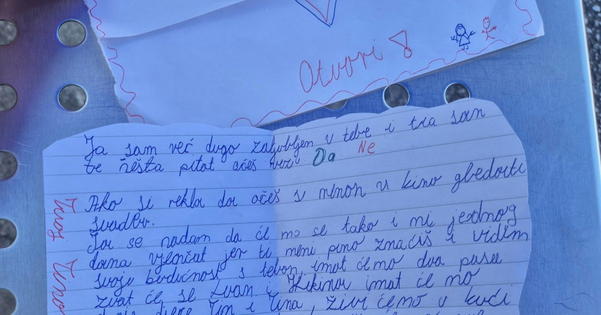 Dječak Tino napisao pismo simpatiji, Splićani su oduševljeni: "Lekcija iz romantike"