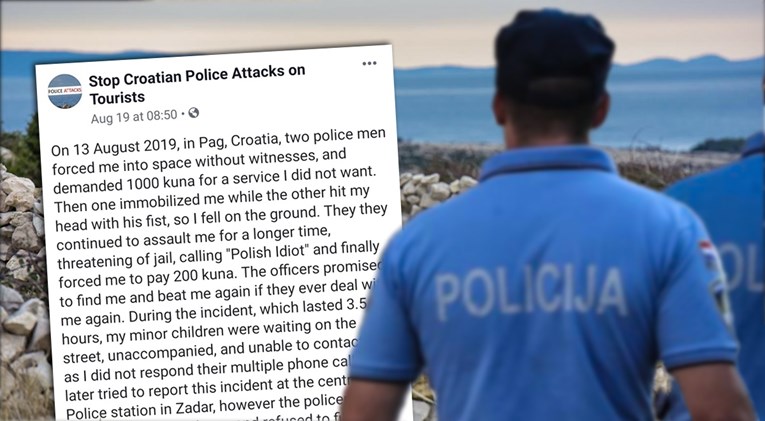 Poljski turist: "Policajac na Pagu me udario šakom u glavu i nazvao idiotom"
