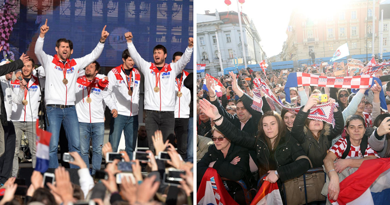 FOTO Tisuće navijača, baklje i pjesma. Ovako je izgledao doček rukometaša 2016.