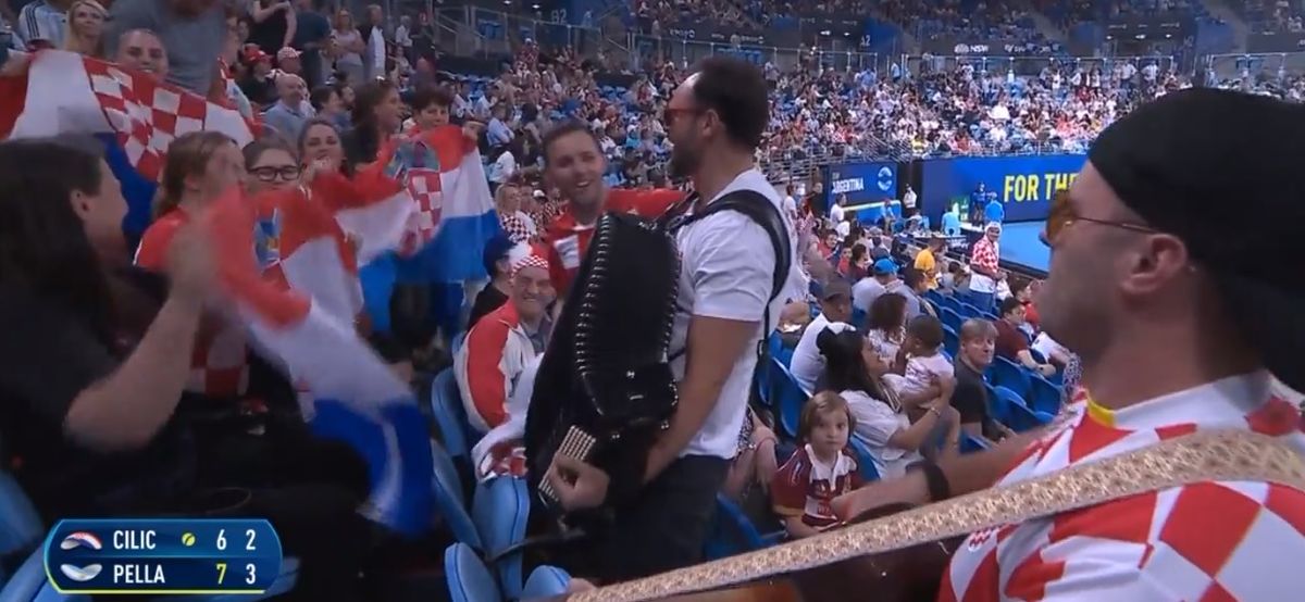 VIDEO Hrvatski navijači u Sydneyju Čilića bodrili pjesmom Geni kameni
