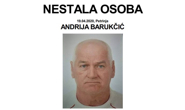 Iz Petrinje nestao 71-godišnji Andrija Barukčić