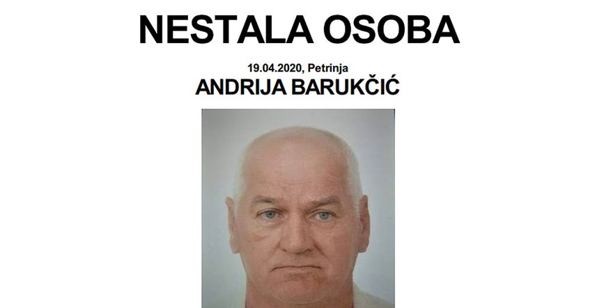 Iz Petrinje nestao 71-godišnji Andrija Barukčić