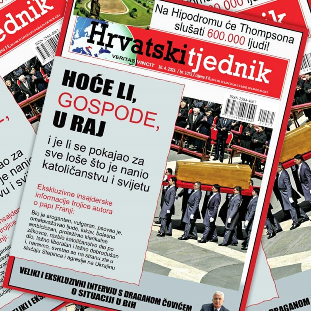 Novi broj Hrvatskog tjednika: "Papa Franjo je psovao. Bio je bolesno ambiciozan"