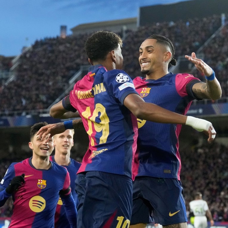 VIDEO Barcelona prošla u četvrtfinale Lige prvaka. Majstorije Yamala i Raphinhe