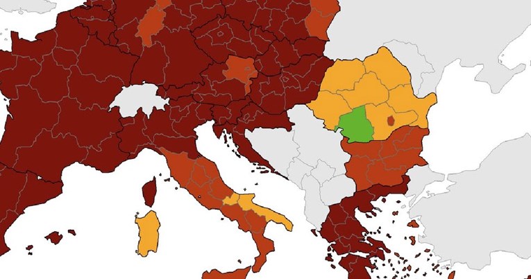 Hrvatska i dalje u tamnocrvenom na novoj korona-karti
