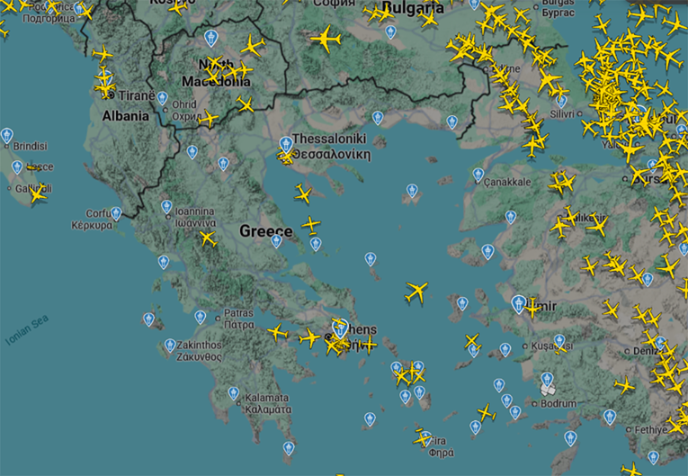 Zračni prostor iznad Grčke potpuno zatvoren