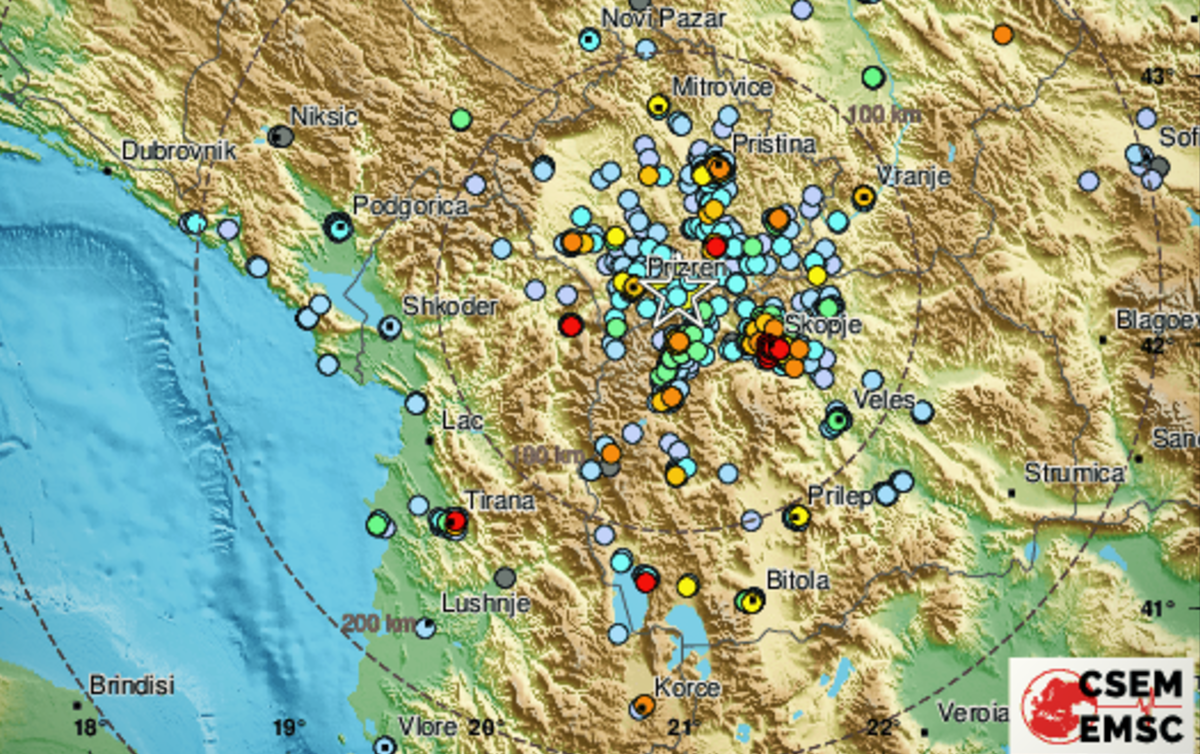 Potres od 4.7 na granici Kosova i Makedonije