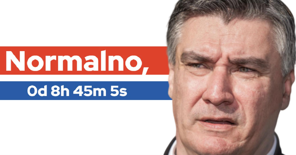 Normalno - to je ime Milanovićeve službene stranice