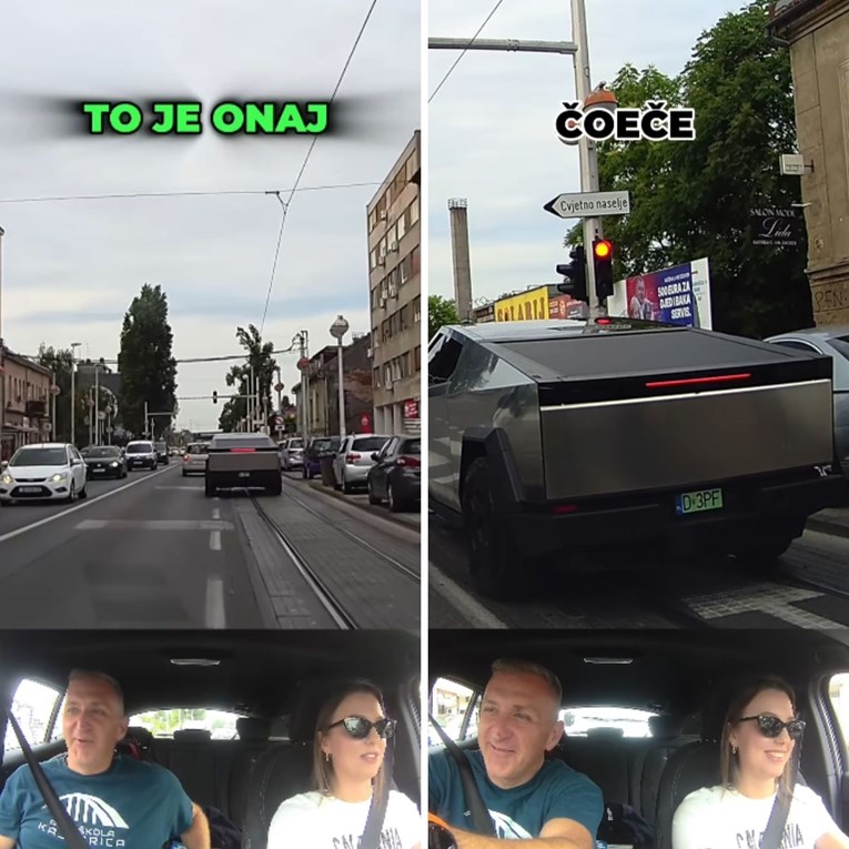 VIDEO "Što je ružan": Instruktor Trulac tijekom vožnje Zagrebom snimio Cybertruck