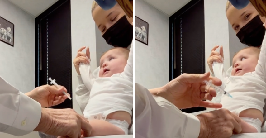 Beba nije pustila suzu zbog načina na koji ju je doktor cijepio