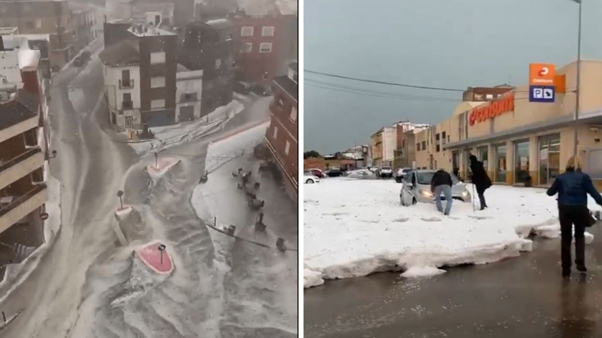 Snažno nevrijeme pogodilo Valenciju: Ulice pretvorene u rijeke, aute zatrpala tuča