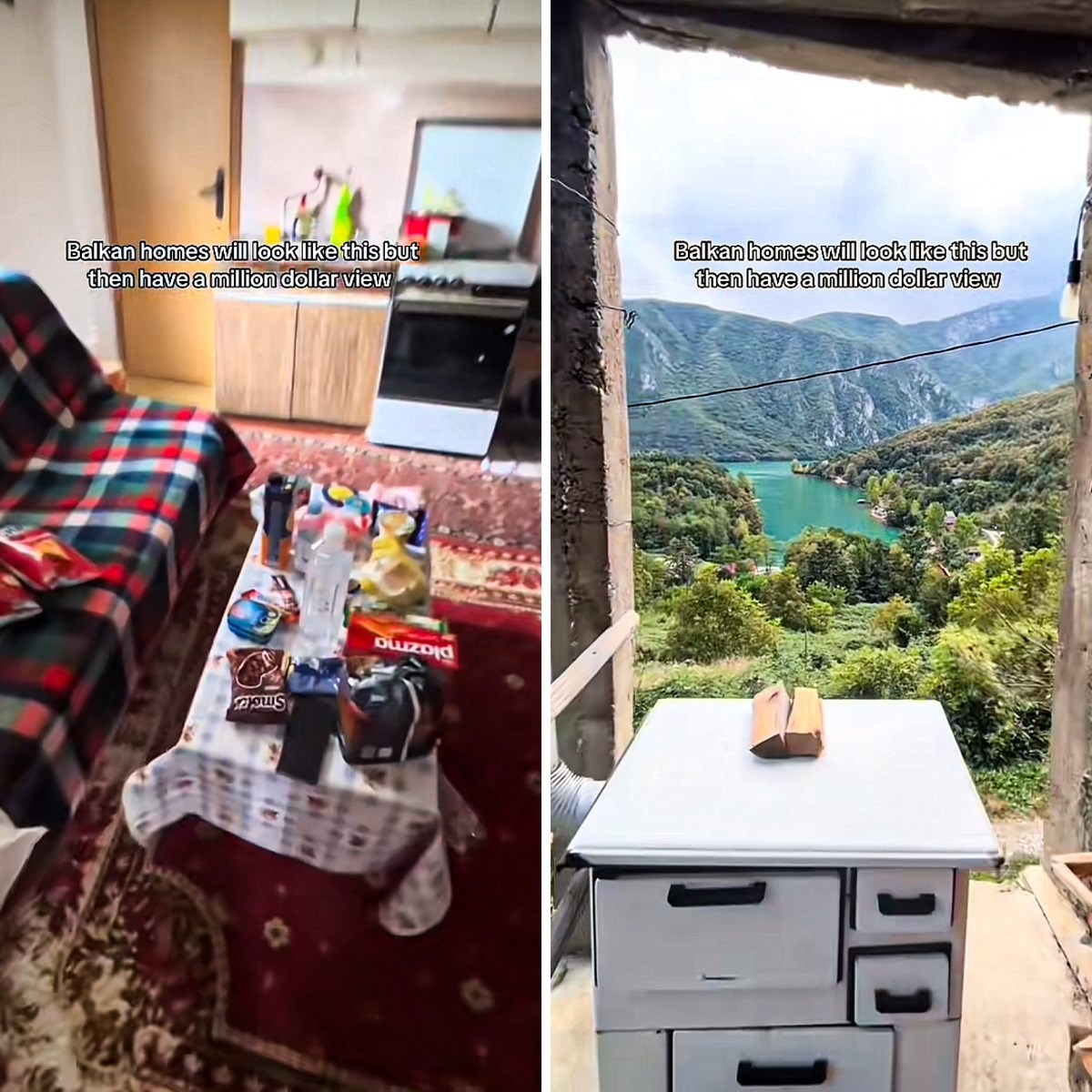 Širi se snimka kuće na Balkanu: Skromna unutrašnjost, ali pogled koji oduzima dah