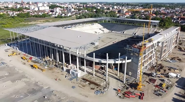 Pogledajte kako iz zraka izgleda izgradnja najmodernijeg stadiona u Hrvatskoj