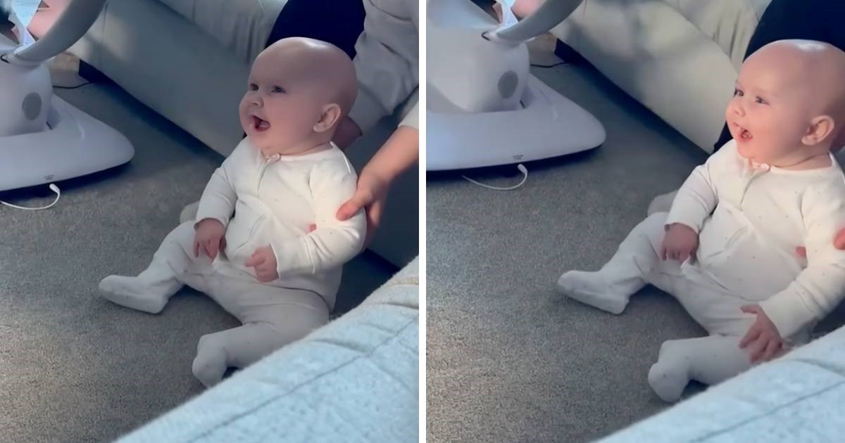 VIDEO Preslatka beba se smijala na sav glas dok je promatrala kako se pas igra