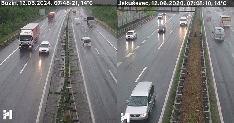 Prometna na A7 kod Hreljina, kolona na A2 između čvorova Zaprešić i Zagreb zapad