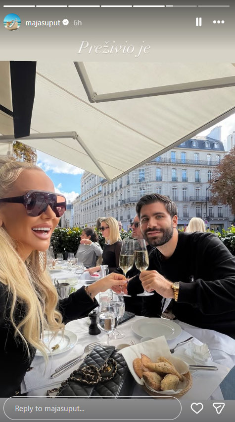 Maja Šuput pokazala kako se ona i Emil Tedeschi mlađi provode u Parizu
