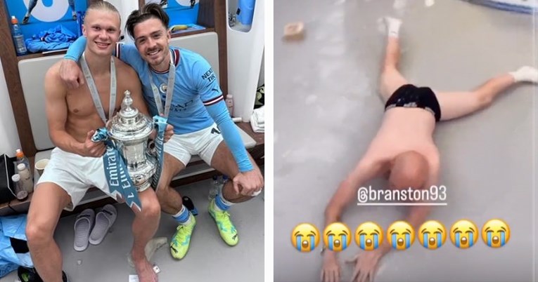 VIDEO Ljudi se valjaju po podu svlačionice Cityja. Grealish: Pazi moju Gucci torbicu