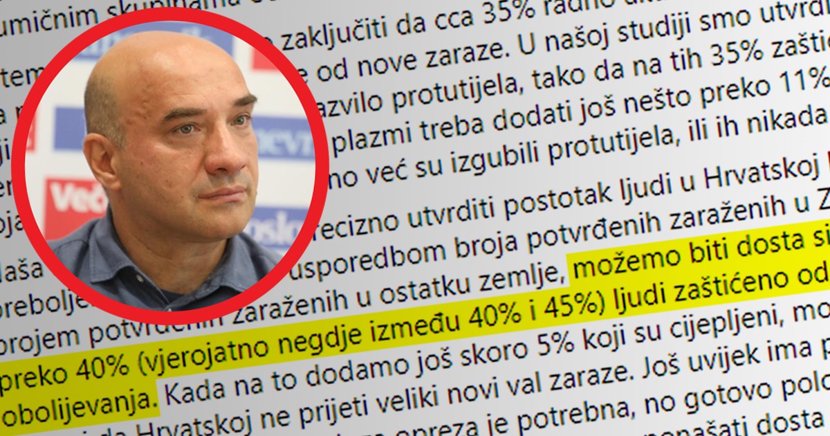 Lauc: Gotovo pola Hrvatske se ne treba brinuti oko korone, mogu biti opušteniji
