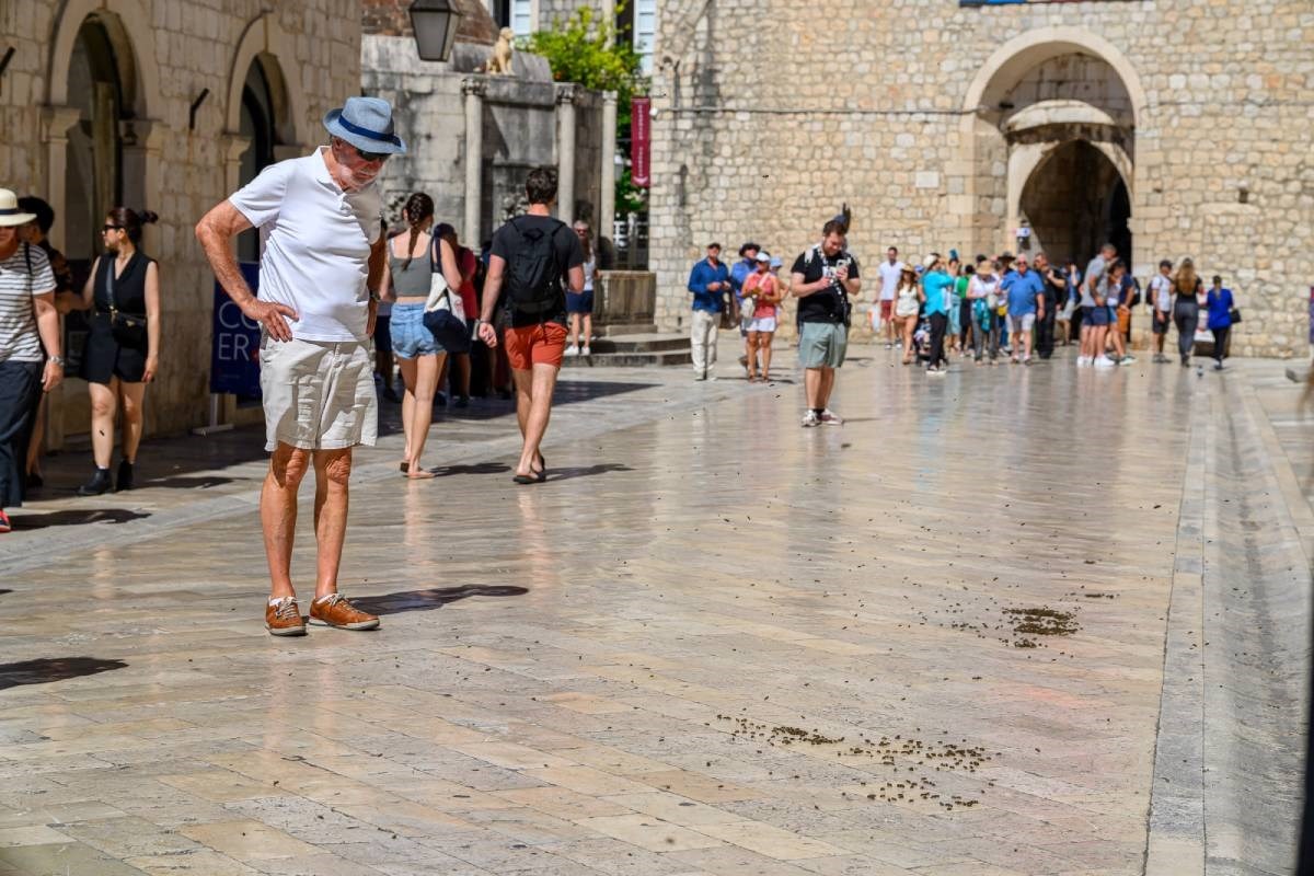 Prolaznici nisu mogli vjerovati što vide na Stradunu, neki su i bježali