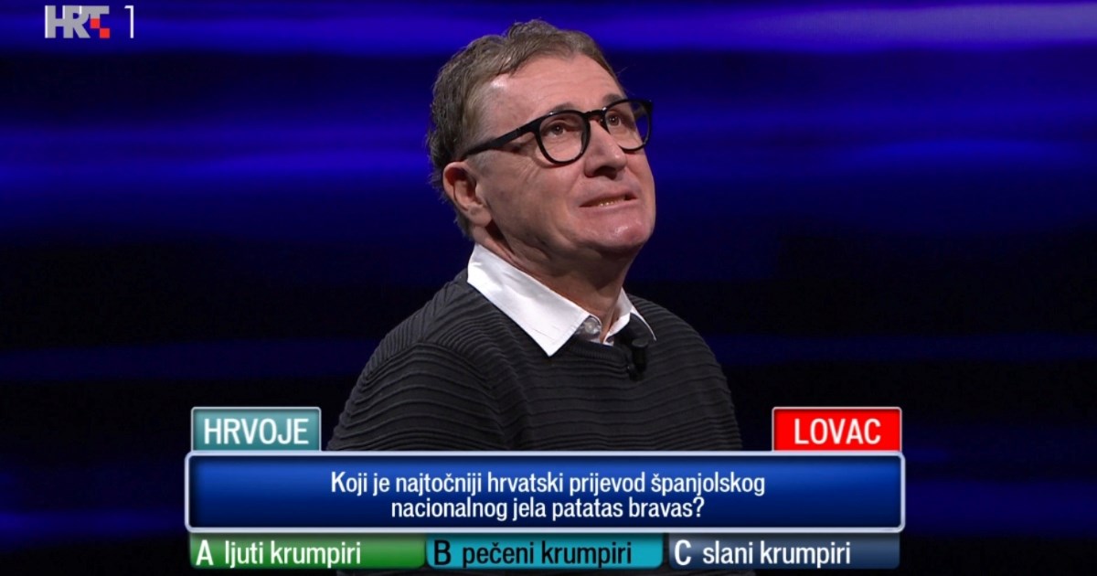Hrvoje Šalković bio u Potjeri, nije znao odgovor na pitanje o španjolskom jelu