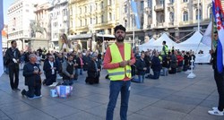 VIDEO Klečavci na Trgu u Zagrebu. Prosvjednici udarali bubnjevima. Pernar se svađao