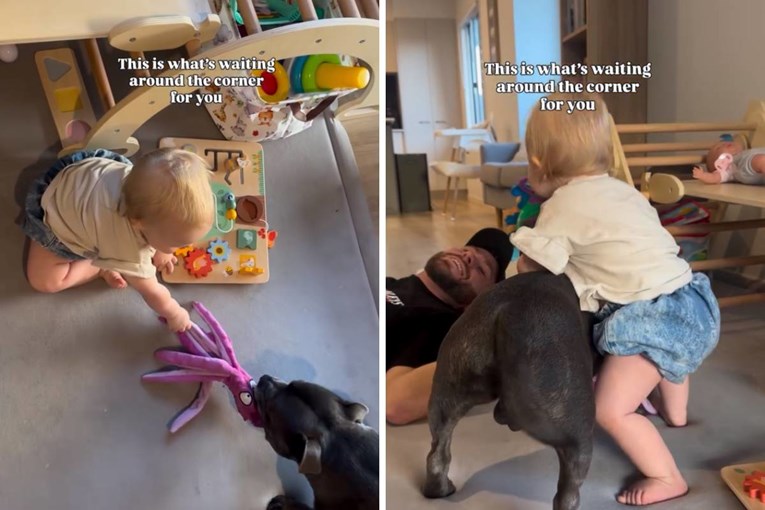 Tata podijelio video staforda koji se igra s bebom, preslatki su 🥰