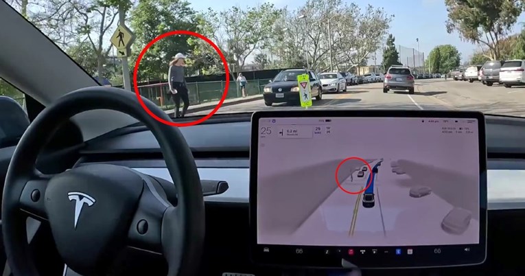 VIDEO Teslin autopilot snimio pješaka, ali je auto nastavio voziti