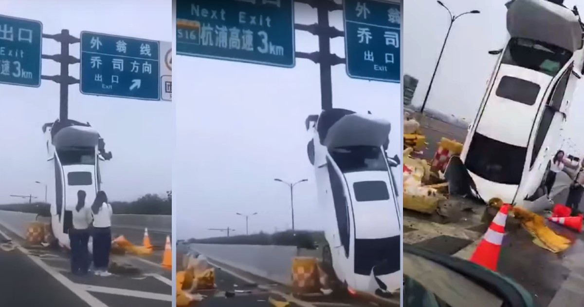 VIDEO Bizarna scena na autocesti: Snimka otkrila zašto auto gleda u nebo
