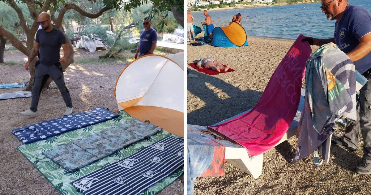FOTO Komunalci pokupili ležaljke i ručnike s plaža na Pagu