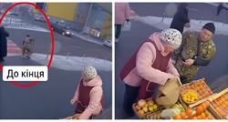 Ranjenom ukrajinskom vojniku ispala vreća s voćem. Potez prodavačice oduševio ljude