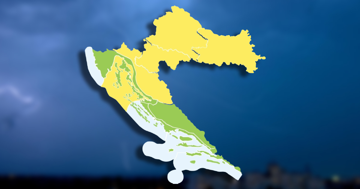 DHMZ izdao upozorenja gotovo cijelu zemlju. Najavljuju nevrijeme