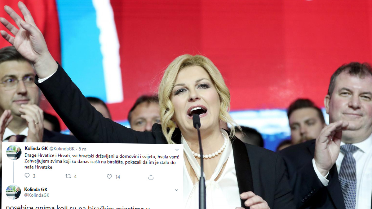 Kolinda se javila na Twitteru: Hvala onima koji su čekali u redu da bi glasali