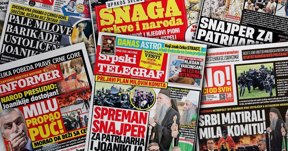 Pogledajte što srpski mediji pišu o kaosu u Crnoj Gori: Srbi matirali Mila komitu!