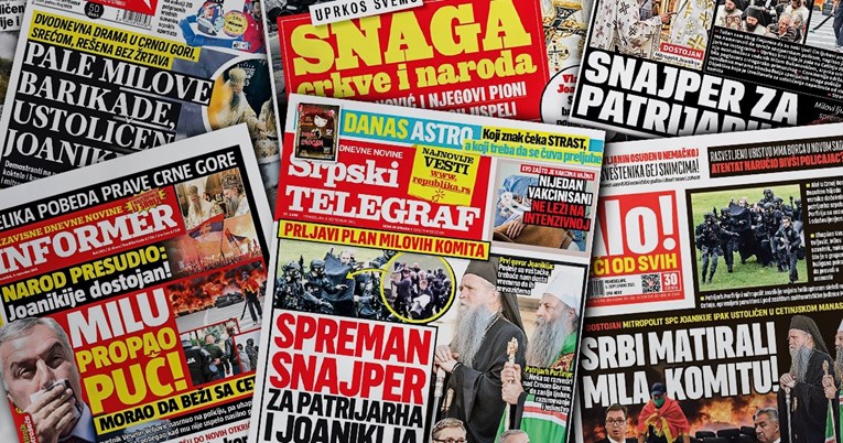 Pogledajte što srpski mediji pišu o kaosu u Crnoj Gori: Srbi matirali Mila komitu!